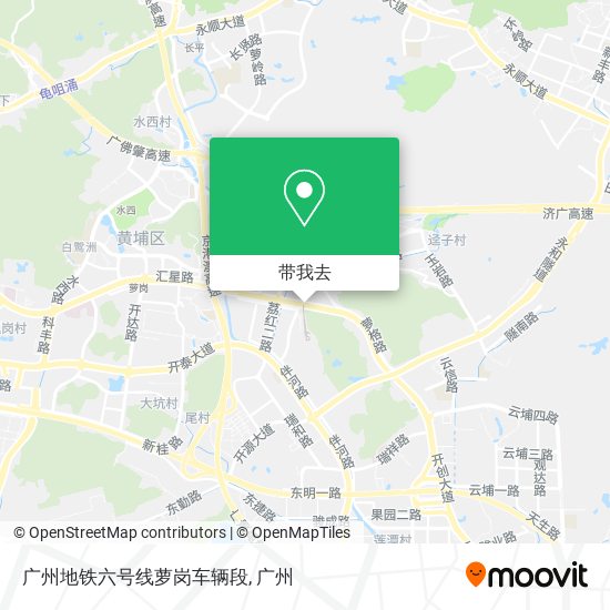 广州地铁六号线萝岗车辆段地图
