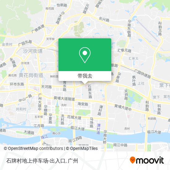 石牌村地上停车场-出入口地图