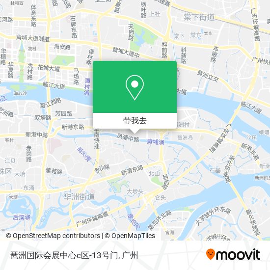 琶洲国际会展中心c区-13号门地图