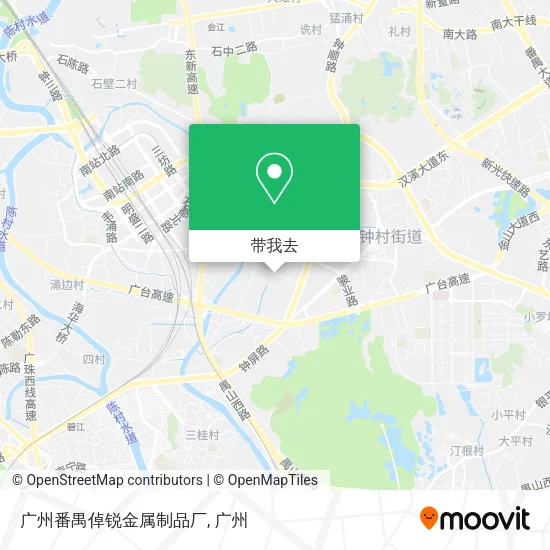 广州番禺倬锐金属制品厂地图