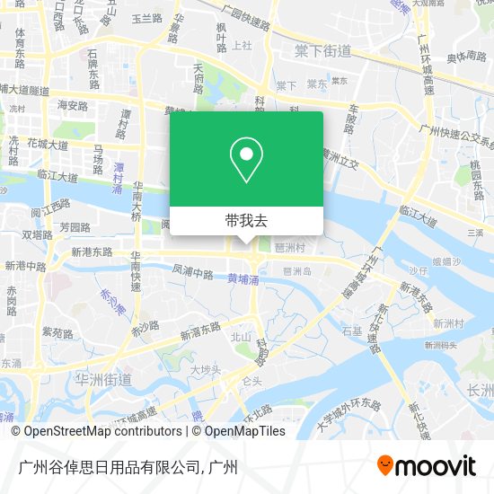 广州谷倬思日用品有限公司地图