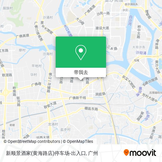 新顺景酒家(黄海路店)停车场-出入口地图