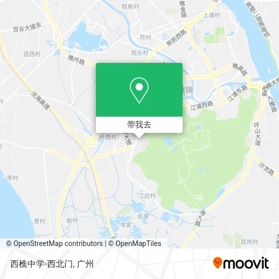 西樵中学-西北门地图