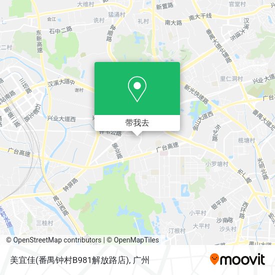 美宜佳(番禺钟村B981解放路店)地图