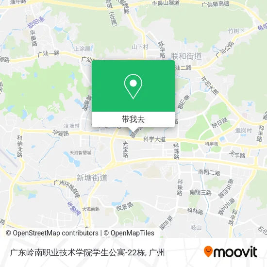 广东岭南职业技术学院学生公寓-22栋地图