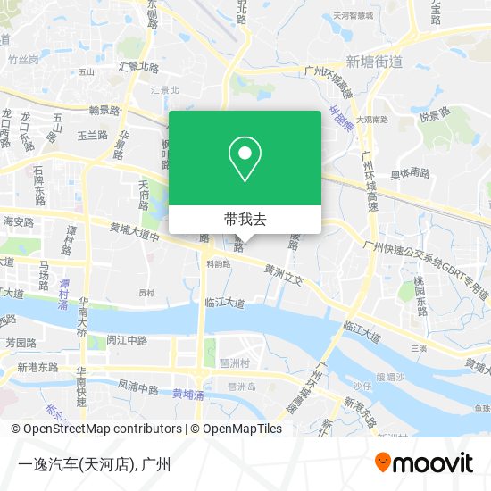 一逸汽车(天河店)地图