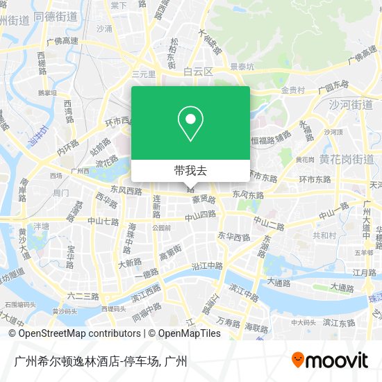 广州希尔顿逸林酒店-停车场地图