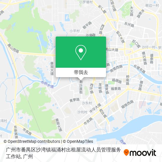 广州市番禺区沙湾镇福涌村出租屋流动人员管理服务工作站地图