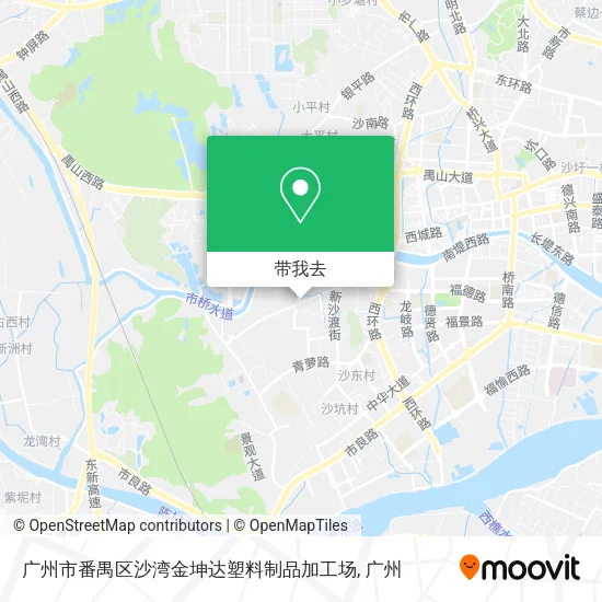 广州市番禺区沙湾金坤达塑料制品加工场地图