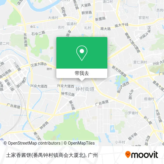 土家香酱饼(番禺钟村镇商会大厦北)地图