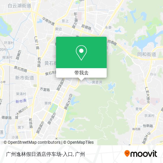 广州逸林假日酒店停车场-入口地图