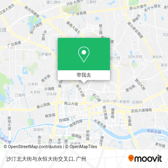 沙汀北大街与永恒大街交叉口地图
