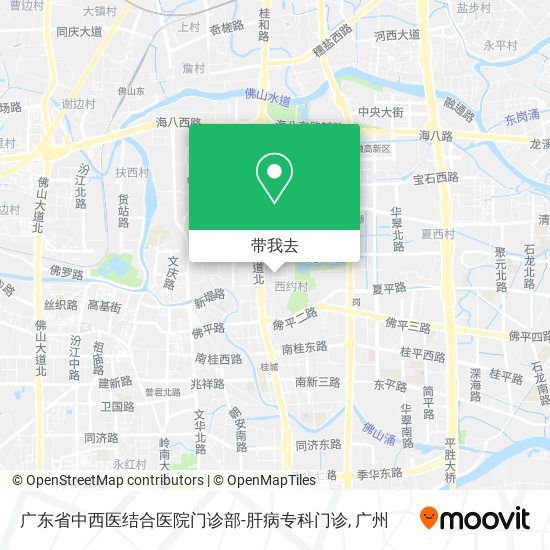 广东省中西医结合医院门诊部-肝病专科门诊地图