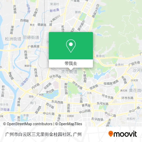广州市白云区三元里街金桂园社区地图