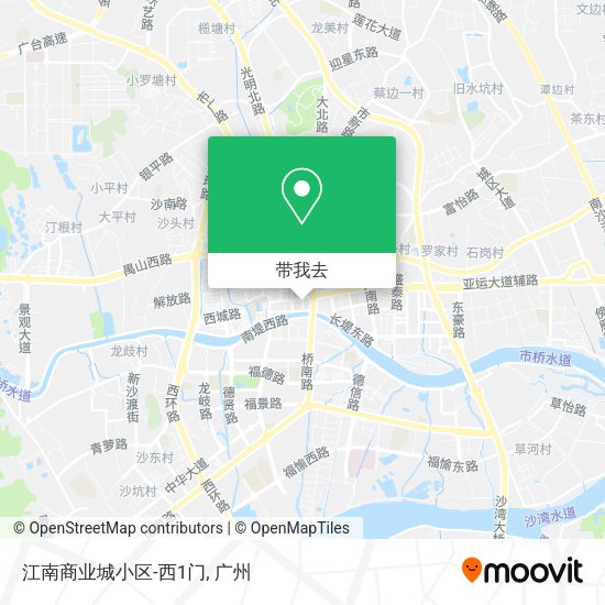 江南商业城小区-西1门地图