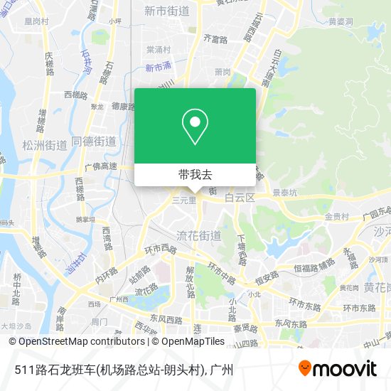 511路石龙班车(机场路总站-朗头村)地图