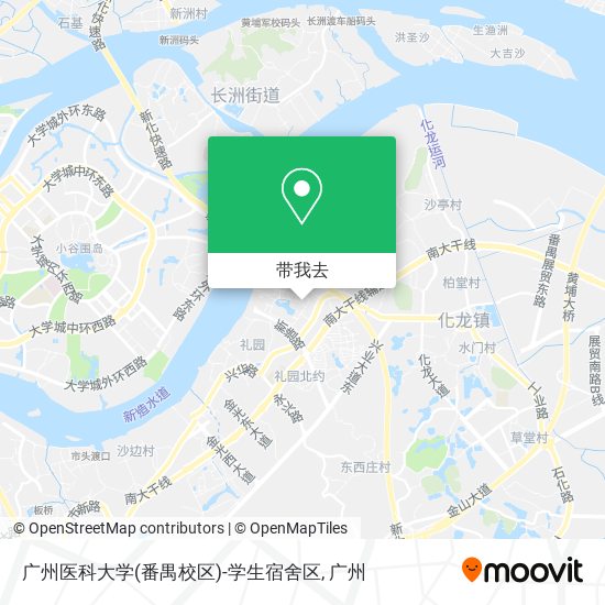 广州医科大学(番禺校区)-学生宿舍区地图