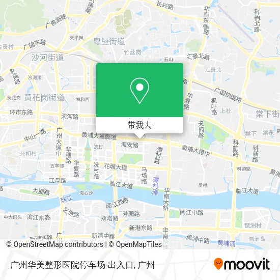 广州华美整形医院停车场-出入口地图