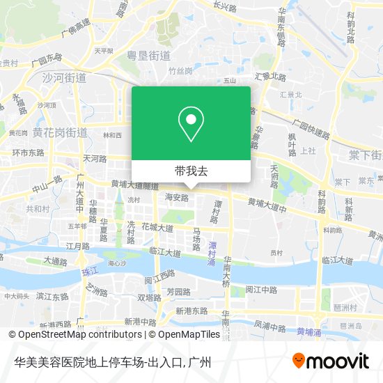 华美美容医院地上停车场-出入口地图