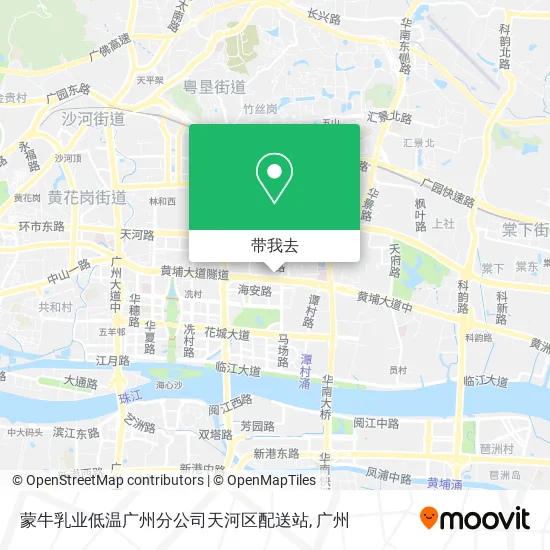 蒙牛乳业低温广州分公司天河区配送站地图