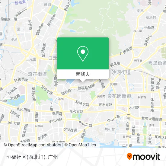 恒福社区(西北门)地图