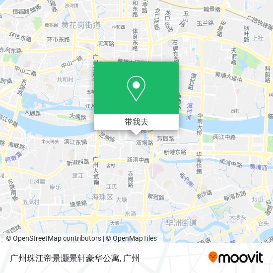 广州珠江帝景灏景轩豪华公寓地图