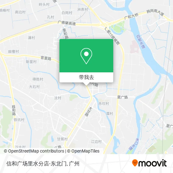 信和广场里水分店-东北门地图