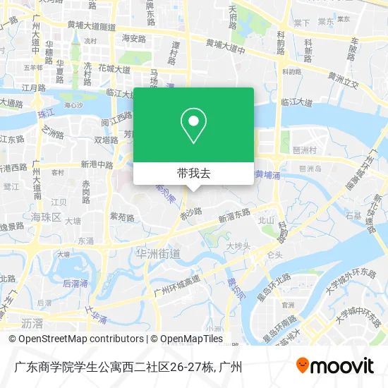 广东商学院学生公寓西二社区26-27栋地图