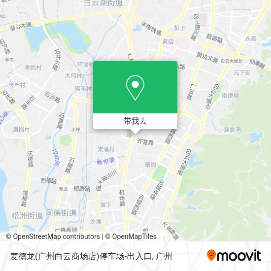 麦德龙(广州白云商场店)停车场-出入口地图
