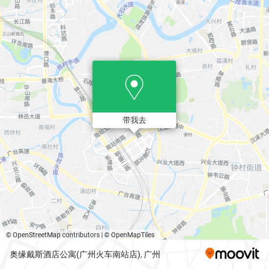 奥缘戴斯酒店公寓(广州火车南站店)地图