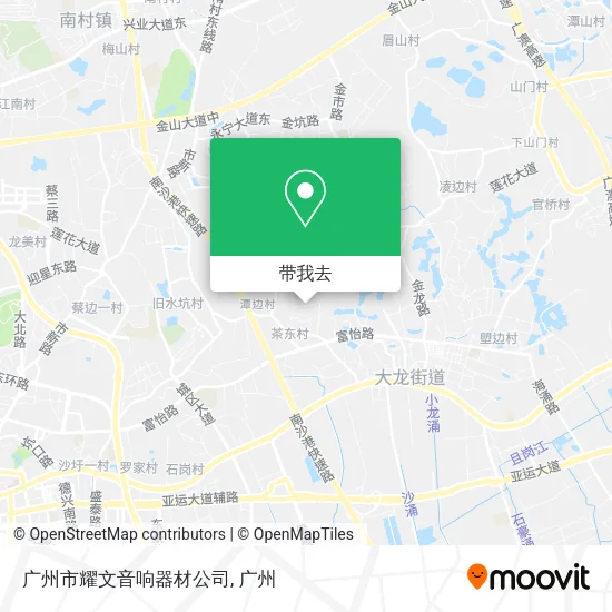 广州市耀文音响器材公司地图