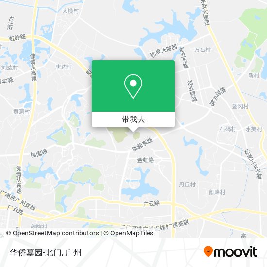 华侨墓园-北门地图