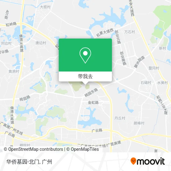 华侨墓园-北门地图