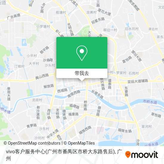 vivo客户服务中心(广州市番禺区市桥大东路售后)地图