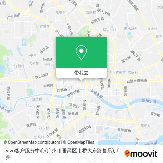 vivo客户服务中心(广州市番禺区市桥大东路售后)地图