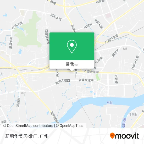 新塘华美居-北门地图