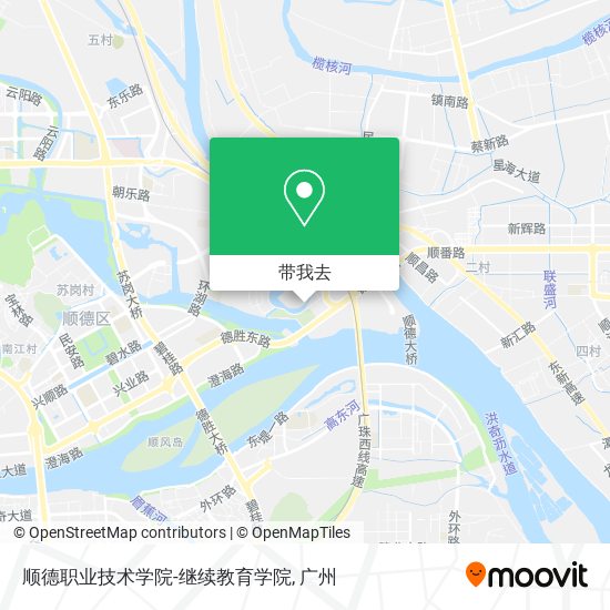 顺德职业技术学院-继续教育学院地图