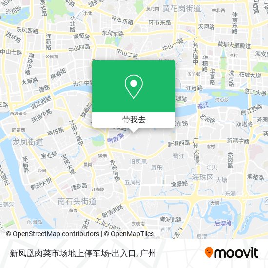 新凤凰肉菜市场地上停车场-出入口地图