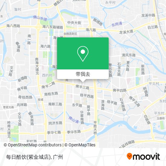 每日酷饮(紫金城店)地图