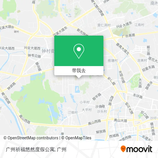 广州祈福悠然度假公寓地图