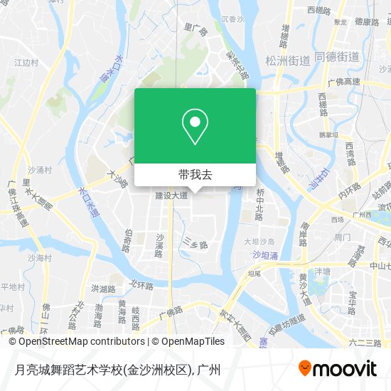 月亮城舞蹈艺术学校(金沙洲校区)地图