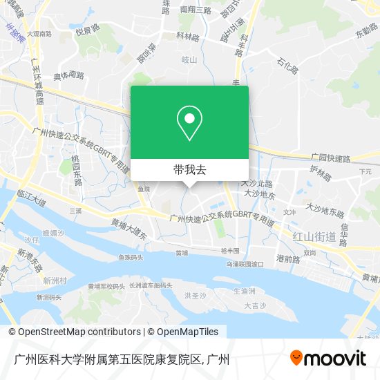 广州医科大学附属第五医院康复院区地图