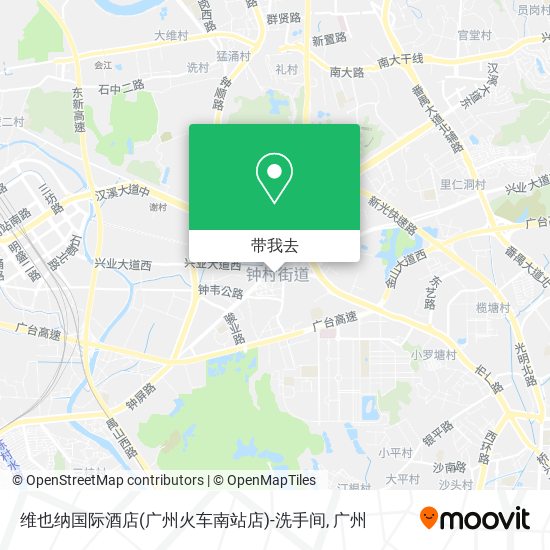 维也纳国际酒店(广州火车南站店)-洗手间地图