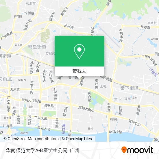 华南师范大学A-B座学生公寓地图