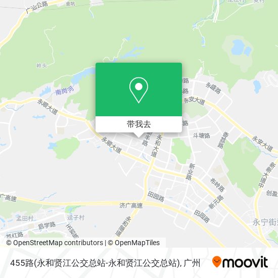 455路(永和贤江公交总站-永和贤江公交总站)地图