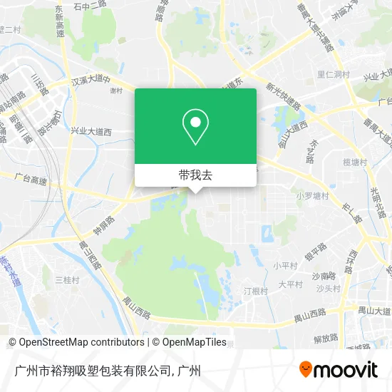 广州市裕翔吸塑包装有限公司地图