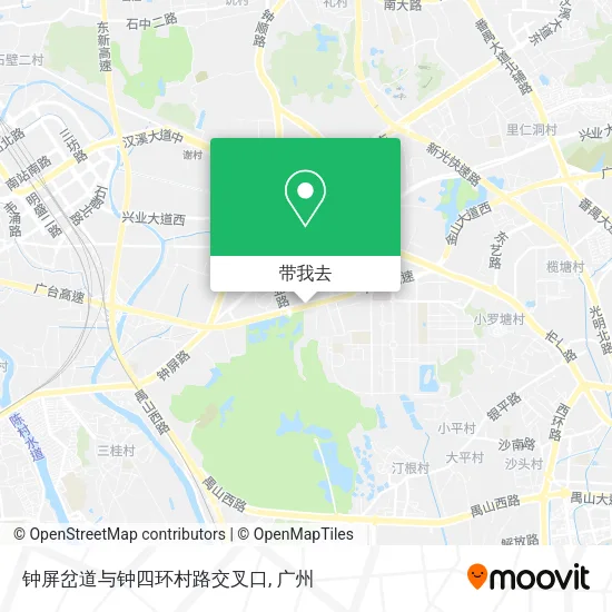 钟屏岔道与钟四环村路交叉口地图