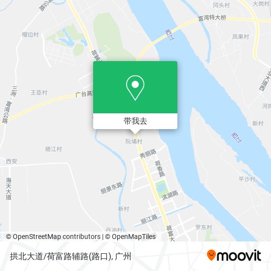 拱北大道/荷富路辅路(路口)地图
