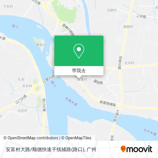安富村大路/顺德快速干线辅路(路口)地图