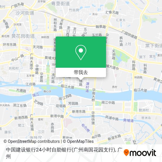 中国建设银行24小时自助银行(广州南国花园支行)地图